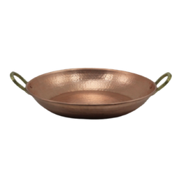 Paella Paeja Em Cobre Puro N01 Com Alças Liga De Bronze 26cm - 1