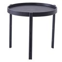 Ver imagem 1 de Mesa de Apoio Redonda Enjoy Rivatti 50 Cm (largura) Tampo Polipropileno Preto Base em Aço Preto