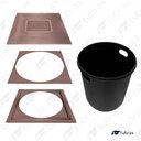 Ver imagem 5 de LIXEIRA DE EMBUTIR EM ACO INOX COM ACABAMENTO ESCOVADO ROSE- LAC0003-C