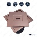 Ver imagem 2 de LIXEIRA DE EMBUTIR EM ACO INOX COM ACABAMENTO ESCOVADO ROSE- LAC0003-C