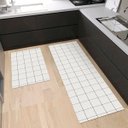 Ver imagem 2 de Tapete Jogo Cozinha 2 Peças Passadeira 1,30m X 0,45m Capacho 0,65m X 0,45m Antiderrapante