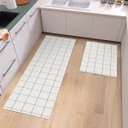 Ver imagem 3 de Tapete Jogo Cozinha 2 Peças Passadeira 1,30m X 0,45m Capacho 0,65m X 0,45m Antiderrapante