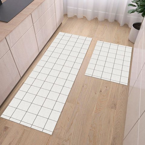 Tapete Jogo Cozinha 2 Peças Passadeira 1,30m X 0,45m Capacho 0,65m X 0,45m Antiderrapante