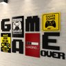 Conjunto Placas e Letras - Game Over - 2