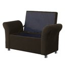 Ver imagem 1 de Recamier Bau Egeo 120x Suede Marrom - Bandiera Decor