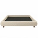 Ver imagem 5 de Cama King Base Box Pés Madeira 210cm Nami Linho Cru - Nexta Casa