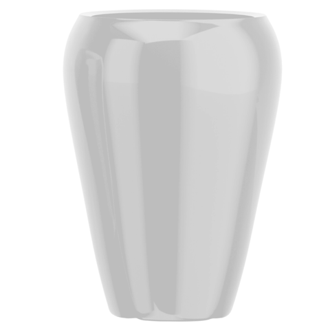 Vaso Vietnamita Fibra de Vidro Tóquio g 74cm Grande Plantas Cinza Claro