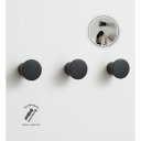 Ver imagem 3 de Kit 3 Ganchos Parede Pendurador Redondo Alumínio Resistente - Preto