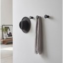 Ver imagem 1 de Kit 3 Ganchos Parede Pendurador Redondo Alumínio Resistente - Preto
