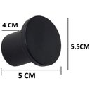 Ver imagem 2 de Kit 3 Ganchos Parede Pendurador Redondo Alumínio Resistente - Preto