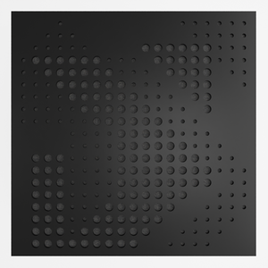 Painel Acústico Absorvedor Decorativo Skal01 60x60cm Maestra:preto/preto