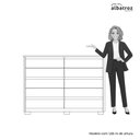 Ver imagem 5 de Cômoda Grande Duetto 10 Gavetas - Cinamomo Off White - Albatroz