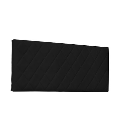 Cabeceira Painel Dubai Para Cama Box King 195 cm Corino Preto - D’Rossi
