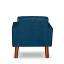 Ver imagem 3 de Mini Poltrona Cadeira Infantil Nina de Criança Suede Azul Marinho Pés Palito