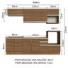 Armário de Cozinha Completa 260cm Rustic 60cm de Profundidade Glamy Madesa 02 - 4