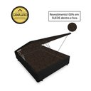 Ver imagem 1 de Base Box Baú Viúva Luxo Blindado NK Camas Suede Preto 41x128x188