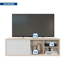 Ver mais imagens de Rack Suspenso para TV até 55 Polegadas 136cm BP Porta Pier Multiverso Bege