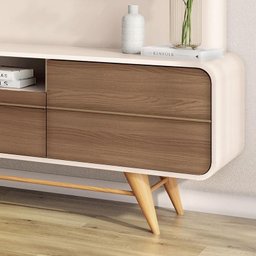 Estante Home Theater Nobre Off White Castanho – Hb Móveis - 4