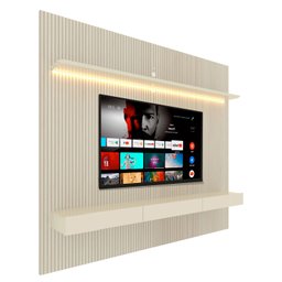 Home Suspenso Requinte 2.2 Ripado com LED Off White - Gelius Móveis - 1