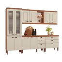 Ver imagem 4 de Cozinha Completa Modulada Jessica 100% MDF com 2 Balcões Independentes 10 Portas e 6 Gavetas Tuboarte