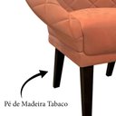Ver imagem 5 de Kit 4 Cadeiras Sala de Estar Liz Veludo Terracota