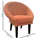 Ver imagem 6 de Kit 4 Cadeiras Sala de Estar Liz Veludo Terracota