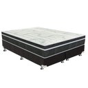 Ver imagem 1 de Cama Box Queen: Colchão Molas Orthoflex Bonnel Venezia + Base CRC Suede Black(158x198)