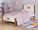 Ver imagem 2 de Cama de Solteiro Feminina Nina 100% MDF Padrão Meninas: Branco/Nature
