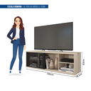 Ver imagem 7 de Rack Suspenso para TV até 55 Polegadas 136cm BP Porta Ripada Multiverso Bege