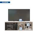 Ver imagem 6 de Rack Suspenso para TV até 55 Polegadas 136cm BP Porta Ripada Multiverso Bege