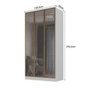 Ver imagem 4 de Guarda Roupa Ravi em Mdf 3 Portas Reflecta 120,5x232,2cm Branco 1120