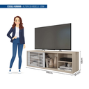 Ver imagem 7 de Rack Suspenso para TV até 55 Polegadas 136cm em BP Porta Ripada Multiverso