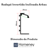 Rodapé Invertido Inclinado Arkas em Aluminio com Aba para LED 50mm x 21mm - Homeney Branco - 4