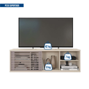 Ver imagem 6 de Rack Suspenso para TV até 55 Polegadas 136cm BP Porta Ripada Multiverso Bege