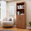 Ver imagem 1 de Livreiro Multiuso Flex 2 Portas Sala Escritório Home Office Cozinha Despensa ou Lavanderia - Nature