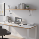 Ver imagem 3 de Prateleira Suspensa 30x100cm Suporte Mão Francesa Gancho