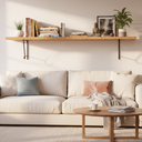 Ver imagem 1 de Prateleira Suspensa 30x100cm Suporte Mão Francesa Gancho