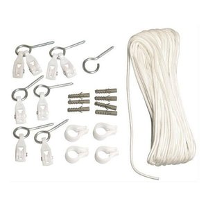 Jogo Kit Reposição Corda e Roldana Varal Teto Secalux