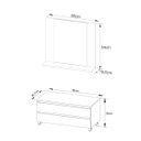 Ver imagem 4 de Kit Banheiro com Gaveteiro e Espelho Branco Mármore