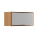 Ver imagem 2 de Armário Aéreo Cozinha 70 Cm Domus 1 Porta Nogal/branco - Hecol Móveis