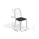 Ver imagem 4 de Conjunto: Mesa Sala Jantar Volga C/ Tampo de Vidro 95cm e 4 Cadeiras Noruega Cromada - Courano