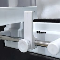 Kit Aparador Sacada Injetado Branco Envidraçamento Envidraçando Preto 50cm - 2