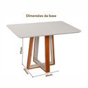 Ver imagem 6 de Conjunto Mesa Viena 4 Lugares com Tampo Off White e 4 Cadeiras em Madeira Maciça Estofadas Bréscia