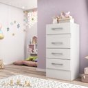 Ver imagem 1 de Cômoda Infantil Diana 4 Gavetas Branca