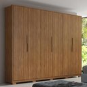 Ver imagem 2 de Guarda Roupa Casal Atrice 6 Portas Amêndola Touch com Pés - Demartêz