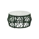 Ver imagem 2 de Mesa de Centro com Tampo de Vidro em Aço e Corda Náutica Verde Aruá