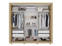 Ver imagem 3 de Guarda-Roupa Casal 3 Portas de Correr com Espelho e 4 Gavetas 185,5cm Multimóveis Madeirado