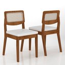 Ver imagem 5 de Mesa com 4 Cadeiras Redonda C/vidro Santorini Fre/pto/cor.bco - M.a Freijó/preto/corino Branco