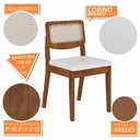 Ver imagem 6 de Mesa com 4 Cadeiras Redonda C/vidro Santorini Fre/pto/cor.bco - M.a Freijó/preto/corino Branco