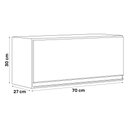 Ver imagem 4 de Armário Aéreo Multiuso Geladeira Lux 70cm 100% Mdf 01 Porta Basculante Branco - Abmaza